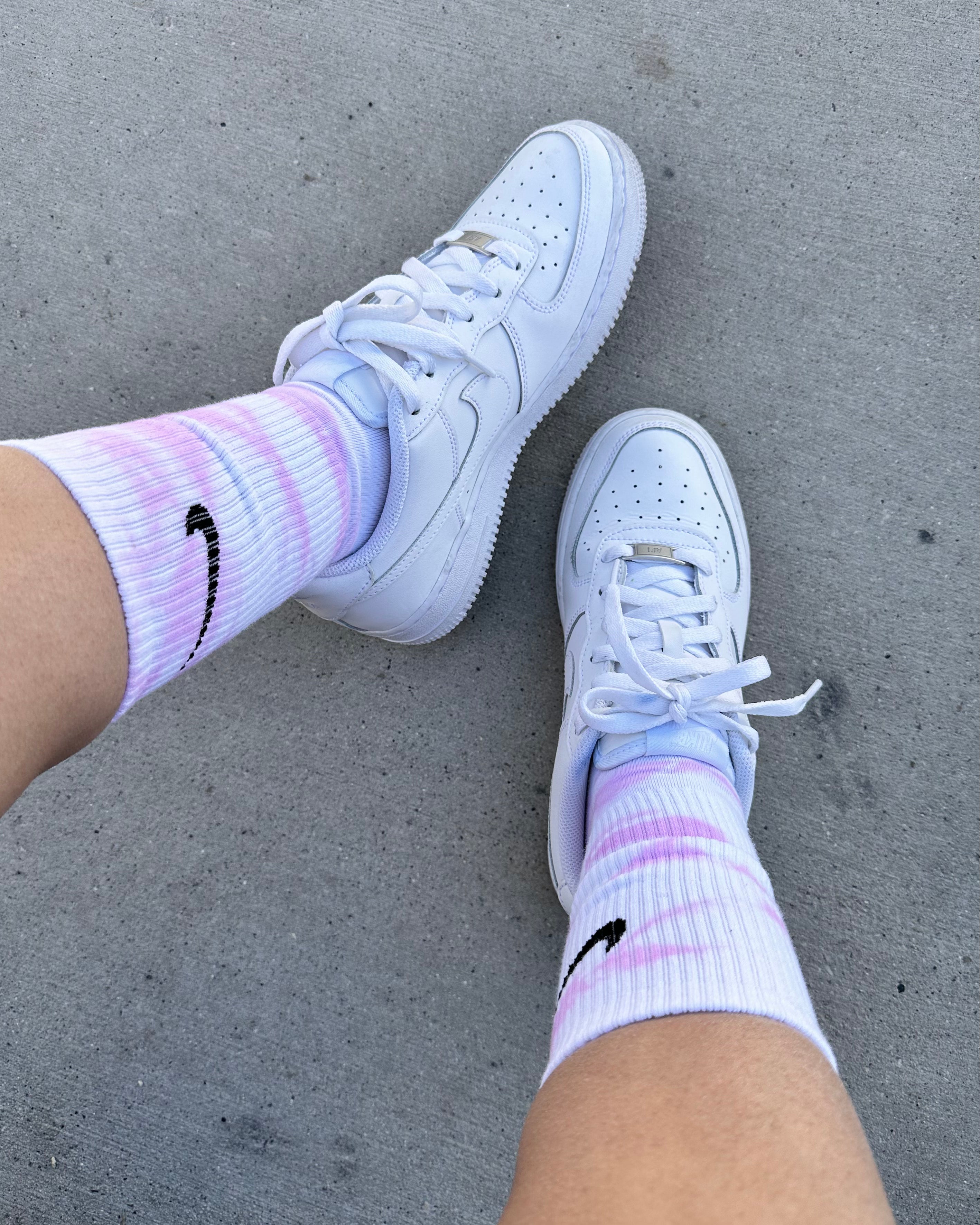 SOCKSSS: Two-Pack Pink Tie-Dye Socks